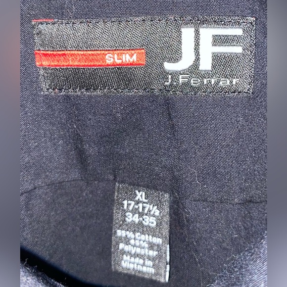 JF J. FERRAR BLACK SLIM COLLAR BUTTON DOWN SHIRT - Picture 3 of 3